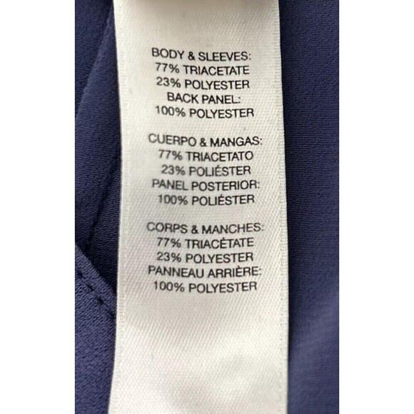 Chico's Navy  Front Zip Sheer Back Anorak Jacket Size  2 (Large) - Picture 6 of 15